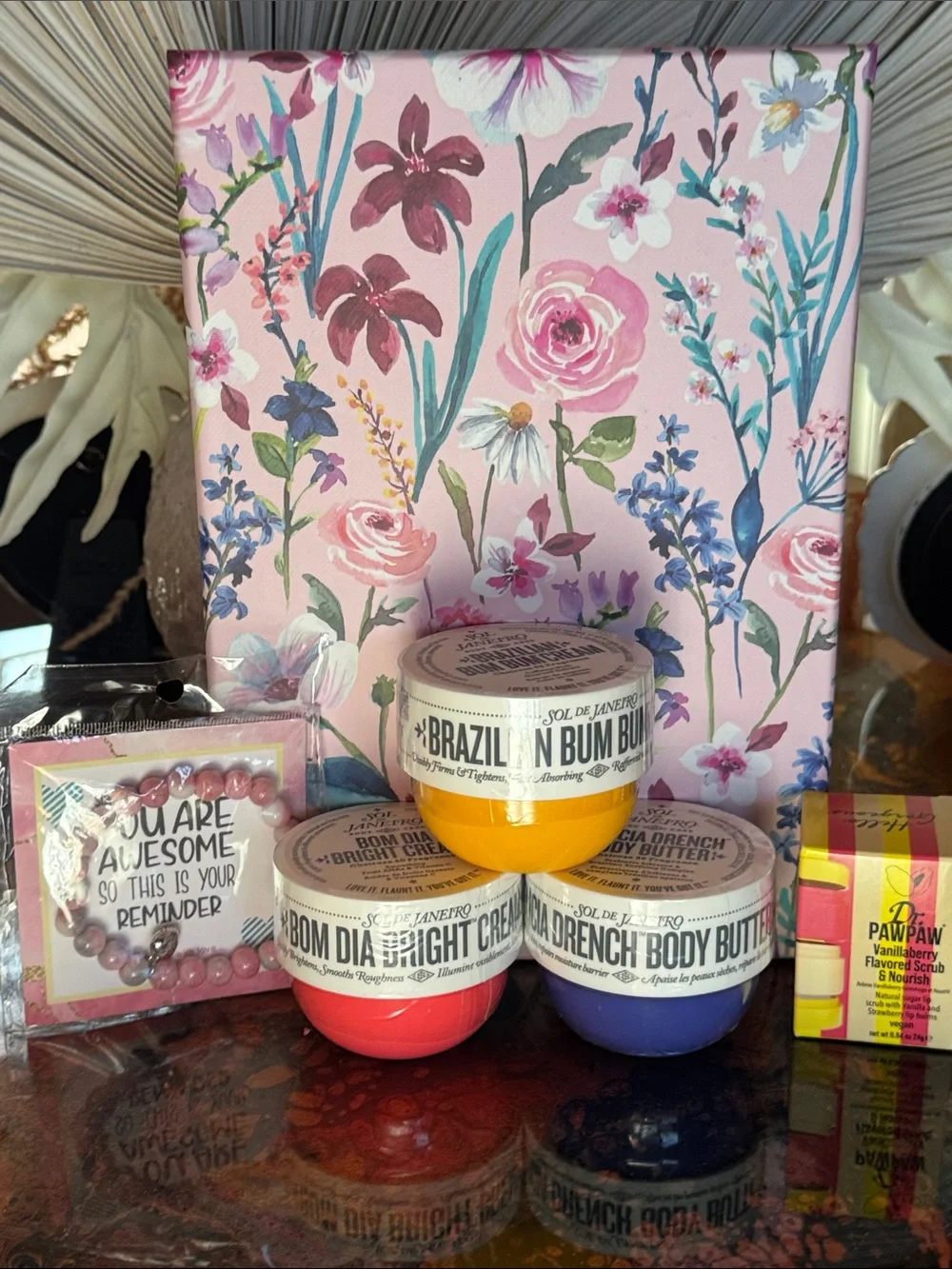 Sol de Janeiro body cream trio, Dr PawPaw & gift box